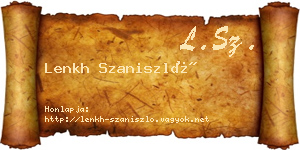 Lenkh Szaniszló névjegykártya